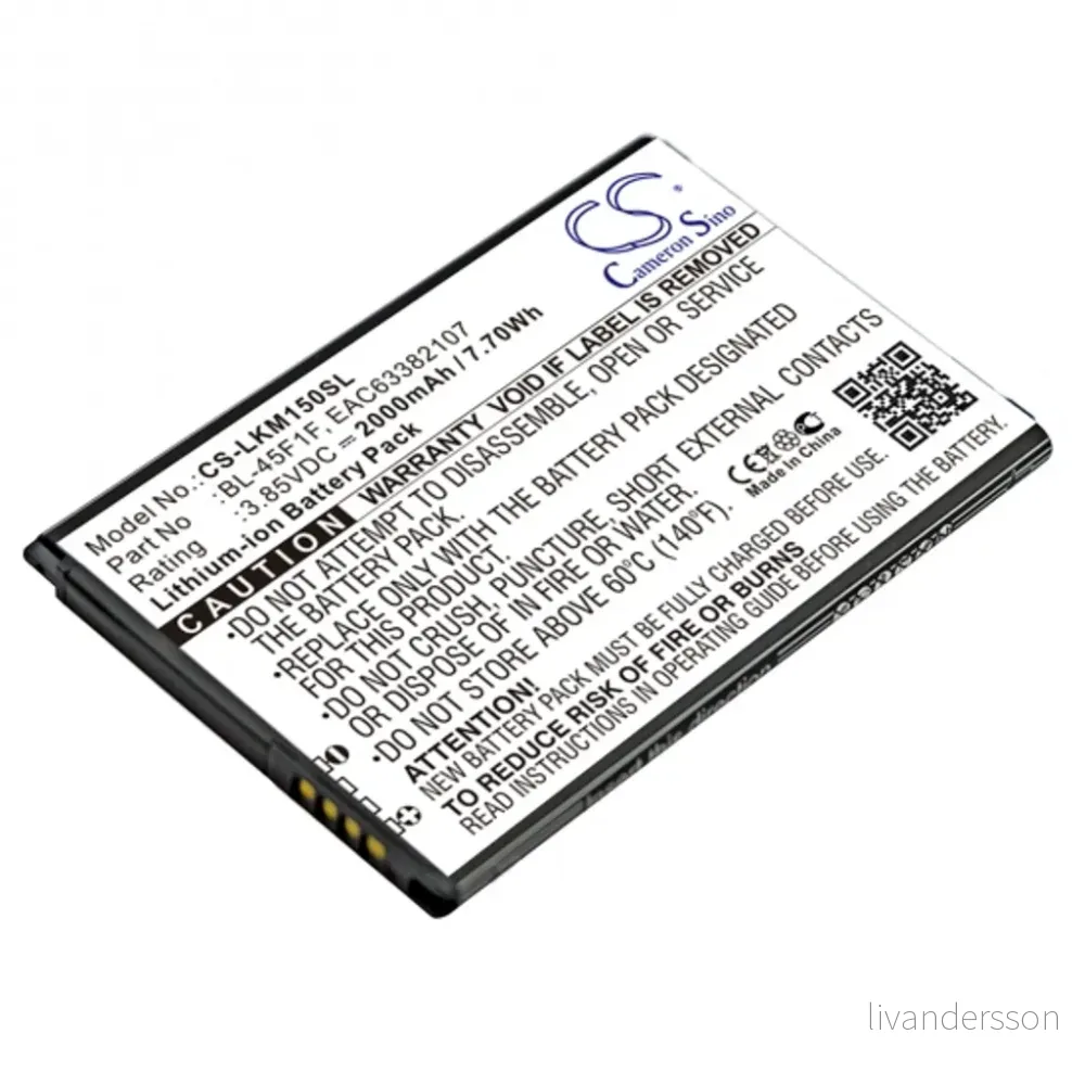 Batteri til LG LMX210EMW, 3.85V, 2000 mAh v:2107010