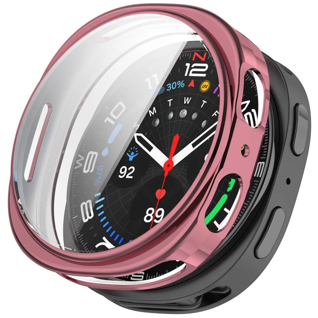 Samsung Galaxy Watch9 40mm TPU-deksel med skjermbeskytter – Rosa v:6250322