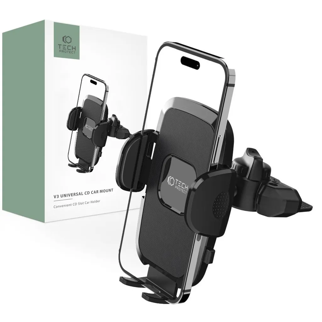 Tech-Protect V3 telefonholder bil for CD-spiller – svart v:5645314