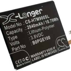 Batteri til B0PGE100 for HTC, 3.8V, 2840 mAh v:4165284 Batteri til B0PGE100 for HTC, 3.8V, 2840 mAh v:4165284