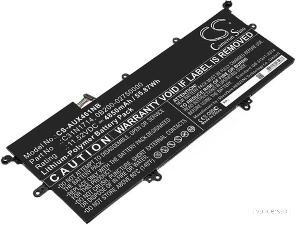 Batteri til Asus ZenBook Flip 14 UX461UN-E1046T, 11.52V, 4850 mAh v:8475909