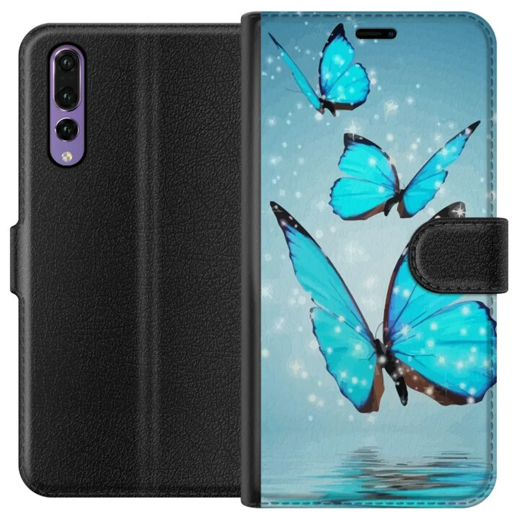 Huawei P20 Pro Sort Lommebokdeksel Magiska Fjärilar v:4109032