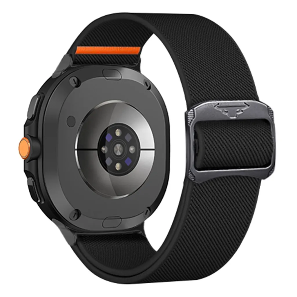 Samsung Galaxy Watch8 44mm osv. Klokkereim i nylon – Svart v:9978560