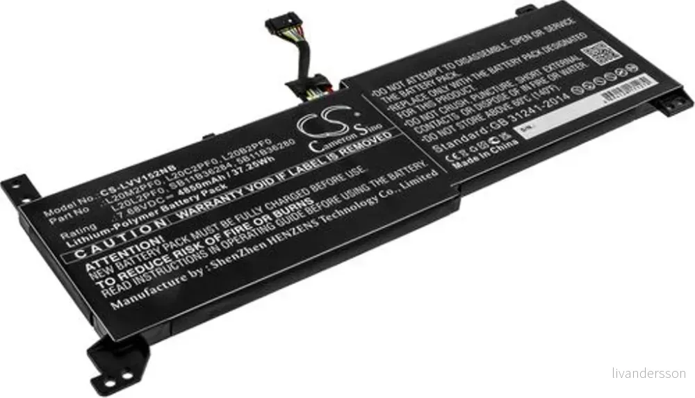 Batteri til Lenovo V15 G2-ITL(82KB0036GE), 7.68V, 4850 mAh v:1830129