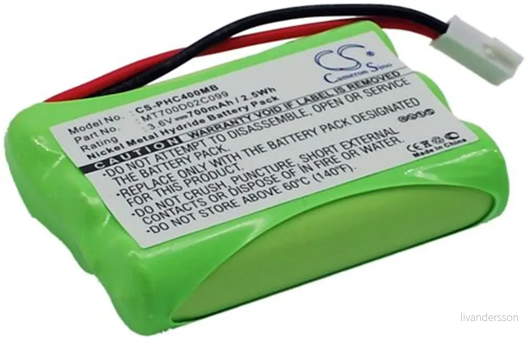 Batteri til Philips SBC-EB3655, 3.6V, 700 mAh v:2224202
