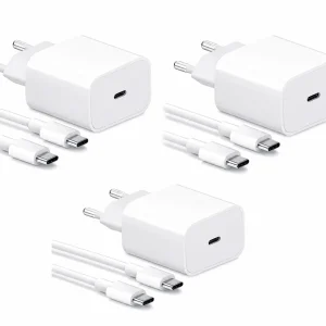 SiGN hurtiglader for iPhone 15 / iPhone 16 / iPhone 17, 20W USB-C, 3-pakning v:8147343