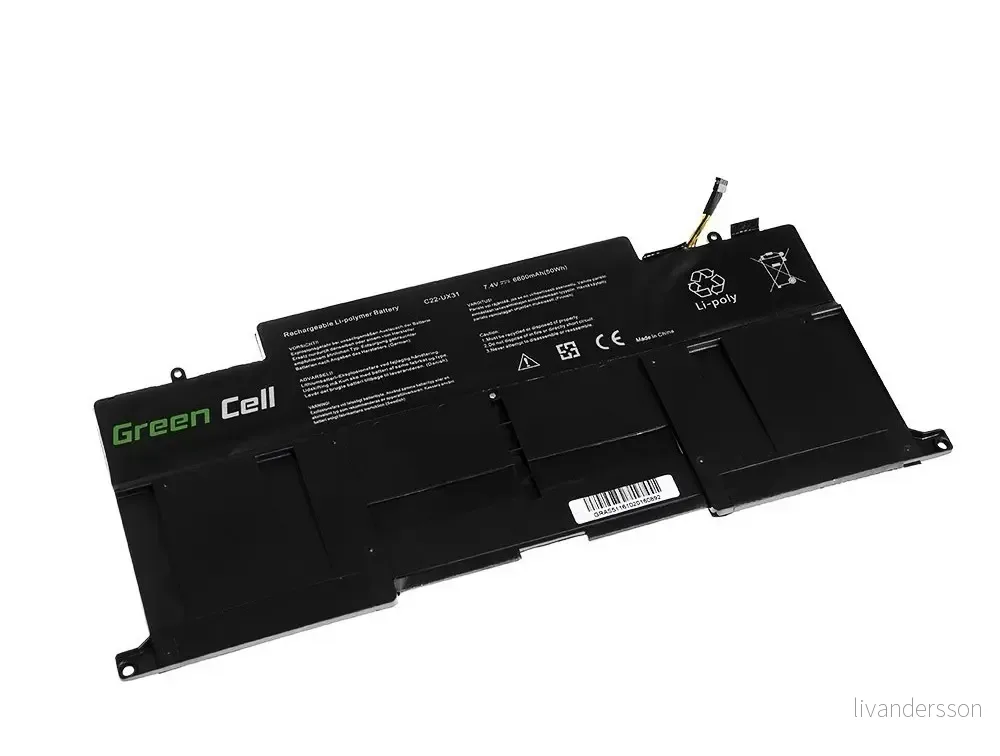 Batteri til Asus UX31A-R4004H, 7.4V, 6800 mAh v:3681300