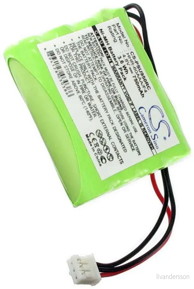 Batteri til 8100-911-02101 for Philips, 4.8V, 750 mAh v:9557604