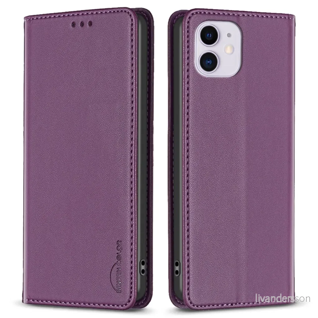 BINFEN COLOR iPhone 11 Etui med Stativ – Mørklilla v:2285614