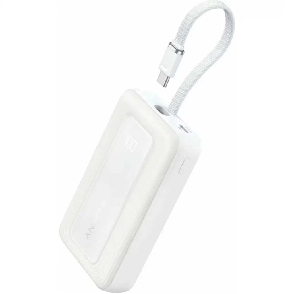 Anker Zolo Powerbank 20000mAh, 30W PD og QC med USB-C-kabel – Hvit v:6275580