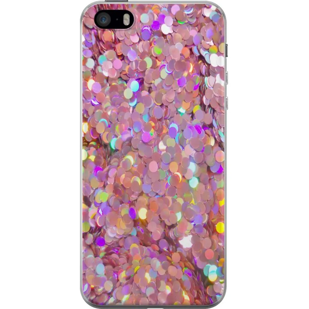 Apple iPhone SE (2016) Gjennomsiktig Telefondeksel Glitter v:2206835