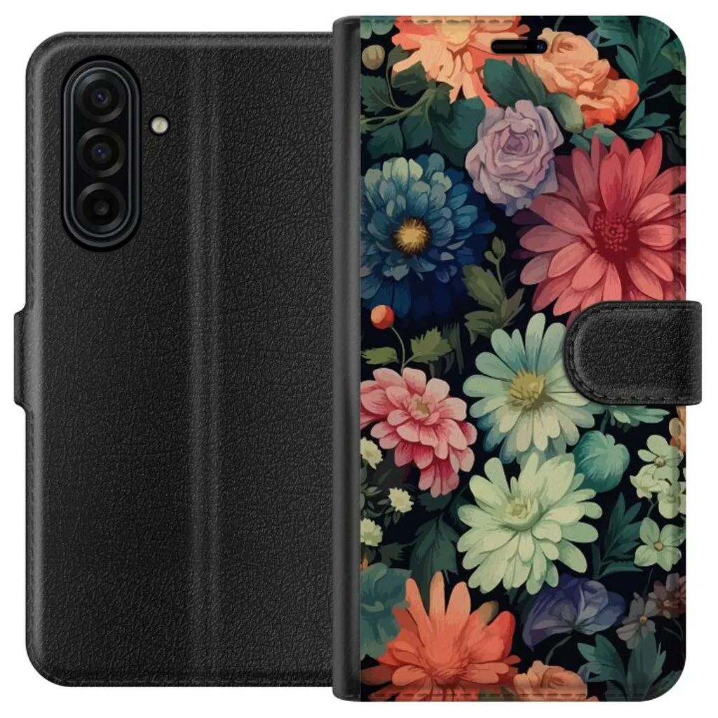 Samsung Galaxy A17 5G Sort Lommebokdeksel Färglada blommor v:7045404 Samsung Galaxy A17 5G Sort Lommebokdeksel Färglada blommor v:7045404