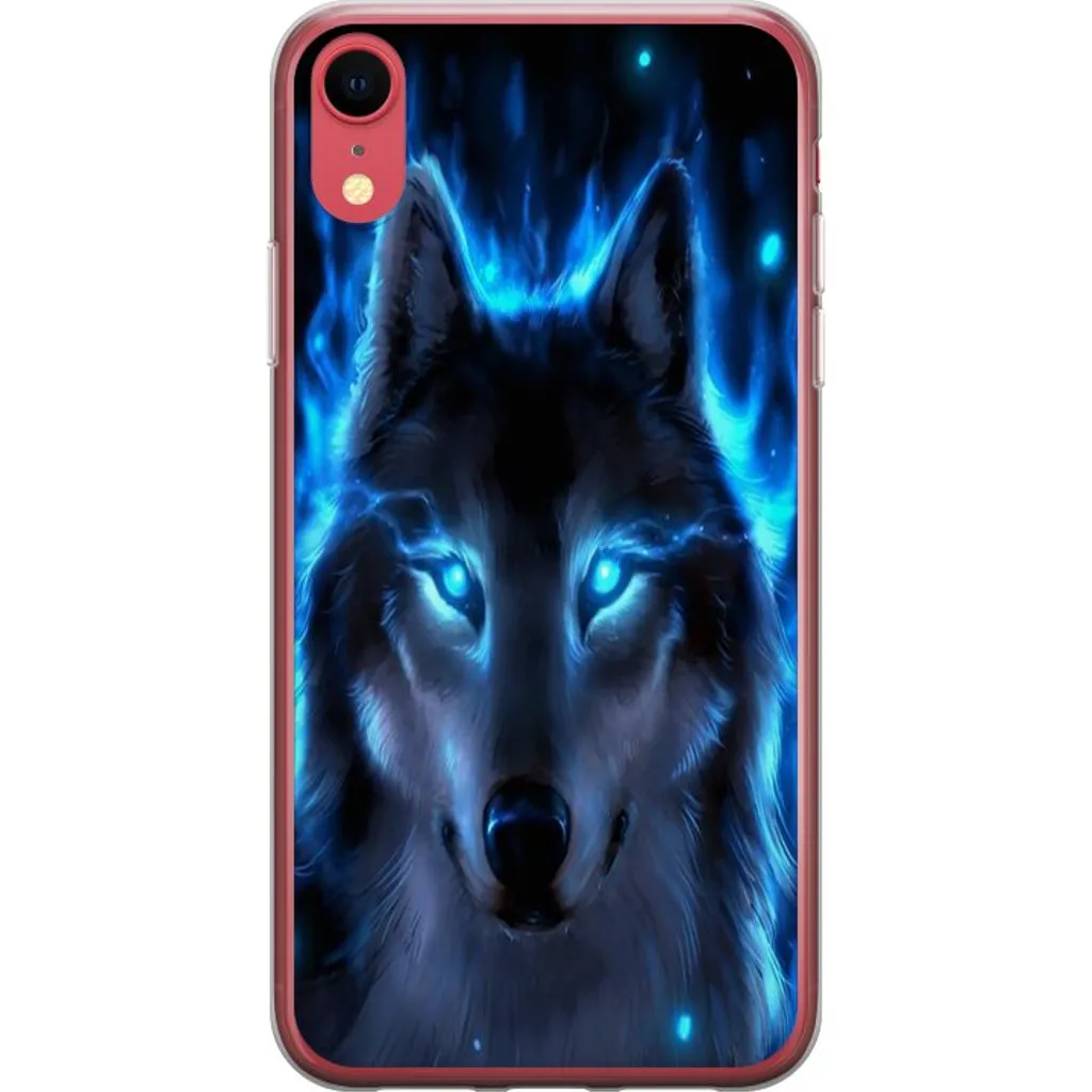 Apple iPhone XR Gjennomsiktig Telefondeksel Blå Varg v:5156971