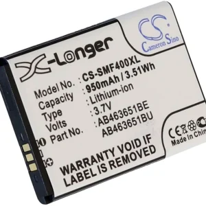 Batteri til AB463651BABSTD for Samsung, 3.6(3.7V), 950 mAh v:5900592 Batteri til AB463651BABSTD for Samsung, 3.6(3.7V), 950 mAh v:5900592