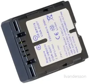 Batteri til Hitachi DZ-HS300E, 7.2V (7.4V), 720 mAh v:9327541 Batteri til Hitachi DZ-HS300E, 7.2V (7.4V), 720 mAh v:9327541