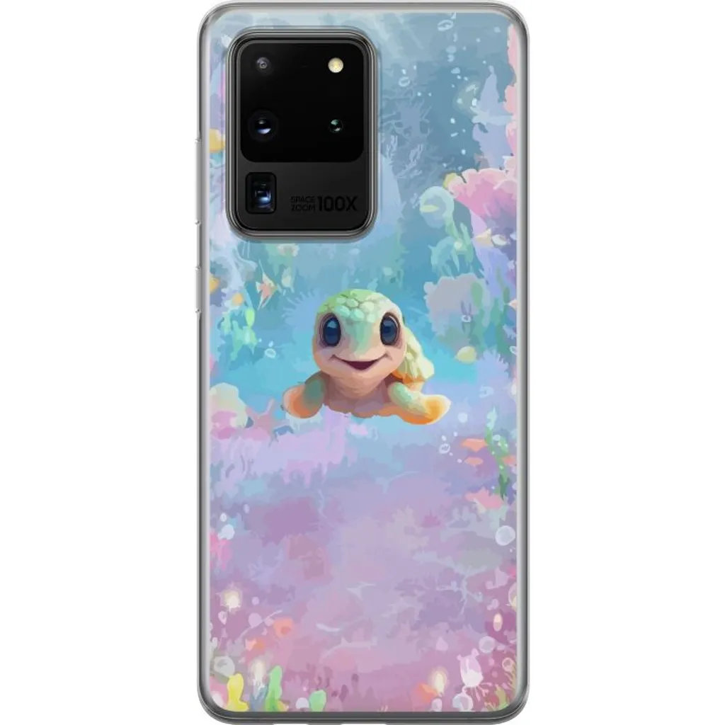 Samsung Galaxy S20 Ultra Gjennomsiktig Telefondeksel Glad Sköldpadda v:8509592