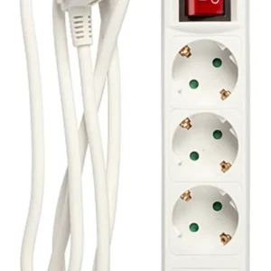 Strømuttak 3-veis kontakt med 2x USB, 1,5m v:8445542