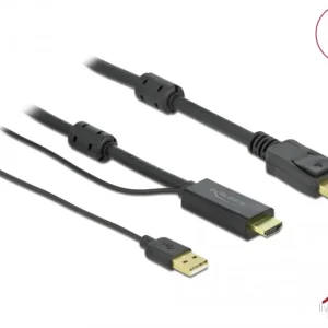 Delock HDMI til DisplayPort-kabel 4K 30 Hz 1 m v:2256366
