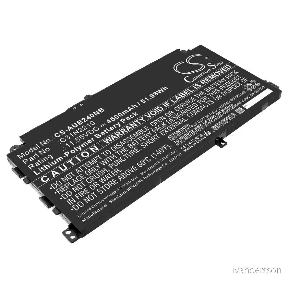 Batteri til B2502CVA-P73-CB, 11.55V, 4500mAh v:5707224