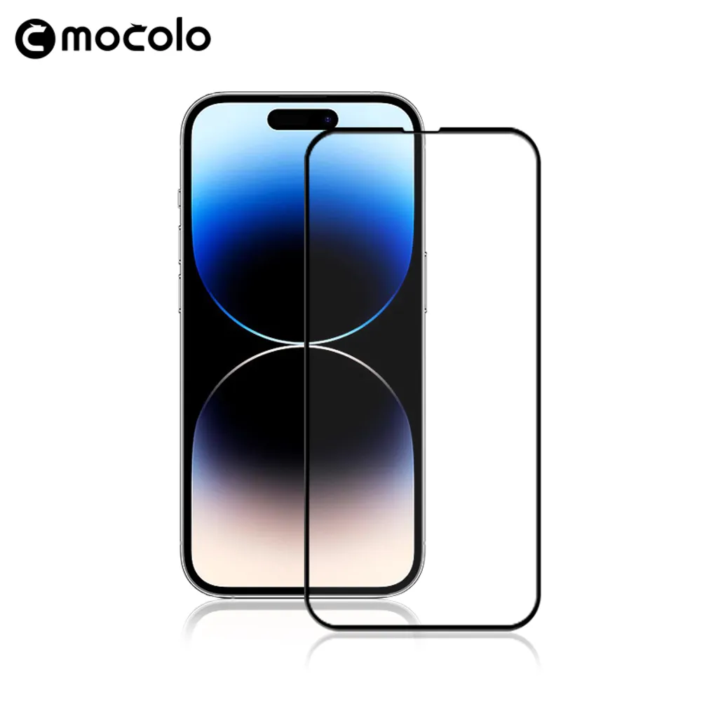 MOCOLO Skjermbeskytter i 2.5D Herdet Glass for iPhone 15 Pro Max – Svart Ramme v:5096676