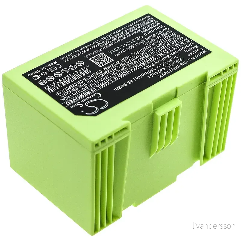 Batteri til ABL-D1 for Irobot, 14,4V, 3400mAh v:3106487 Batteri til ABL-D1 for Irobot, 14,4V, 3400mAh v:3106487