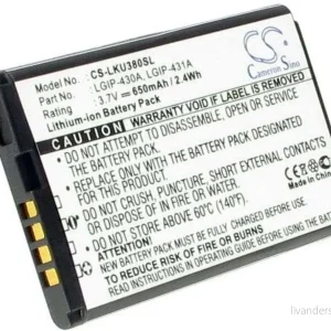 Batteri til LG 220c, 3.6V (3.7V), 650 mAh v:2798039 Batteri til LG 220c, 3.6V (3.7V), 650 mAh v:2798039
