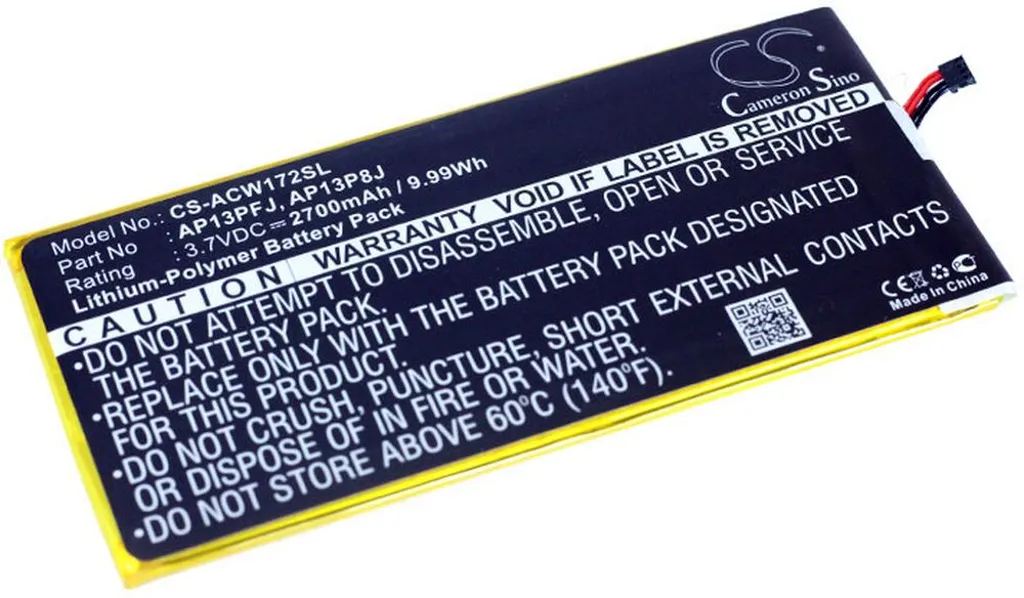 Batteri til AP13PFJ for Acer, 3.7V, 2700 mAh v:6558837