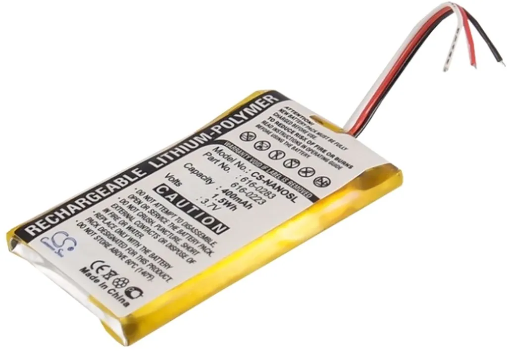 Batteri til Apple iPOD Nano 4GB, 3.7V, 400 mAh v:7773911