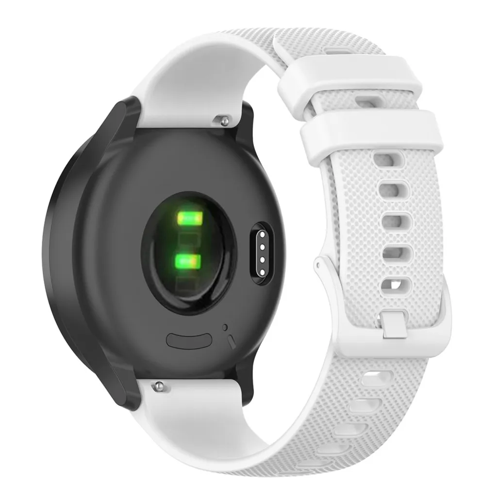 Garmin Venu/Venu SQ/Venu 2 Plus m.fl. Klokkereim i silikon – Hvit v:8292052