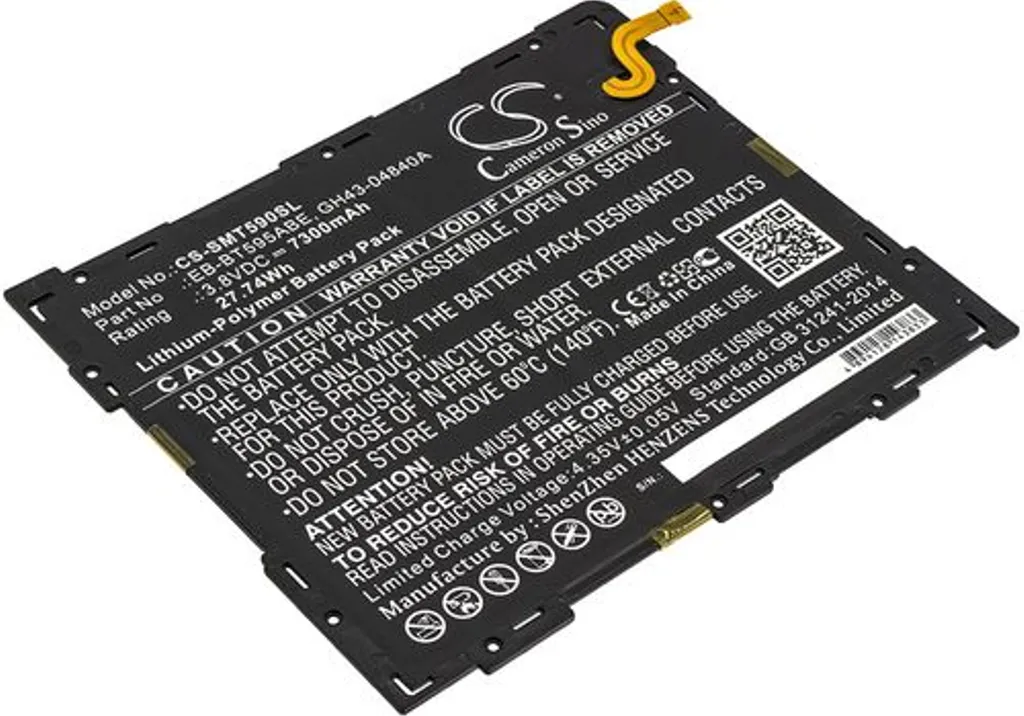 Batteri til Samsung SM-T590, 3.8V, 7300 mAh v:7885370