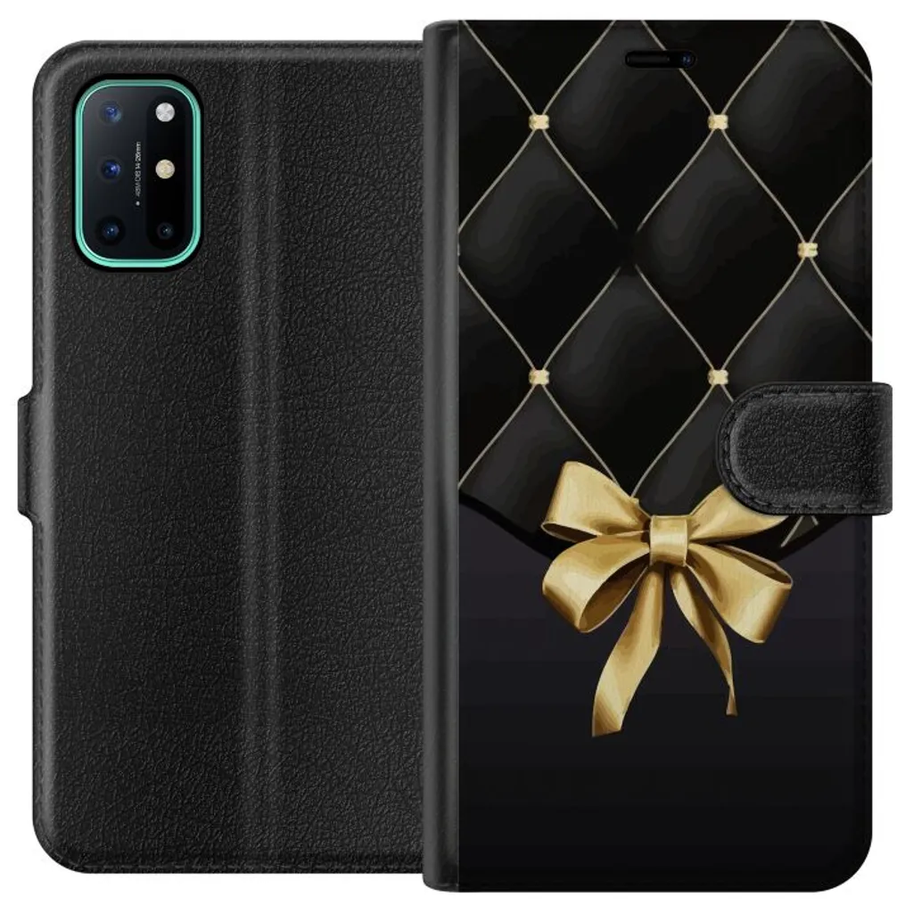 OnePlus 8T Sort Lommebokdeksel Elegant Rosett v:4978395