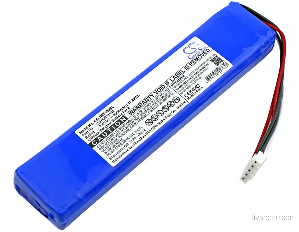 Batteri til GSP0931134 for JBL, 7.4V, 5000 mAh v:3460251