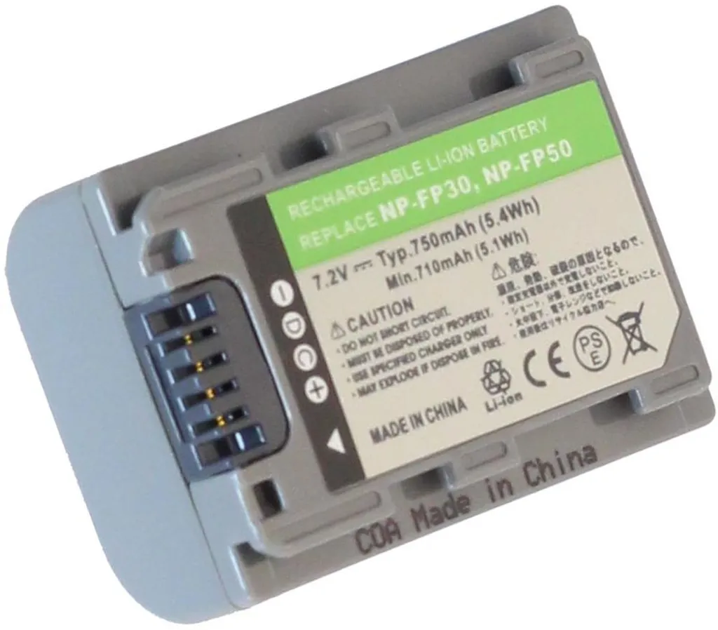 Batteri til Sony DCR-DVD203, 7.2V (7.4V), 750 mAh v:2560271