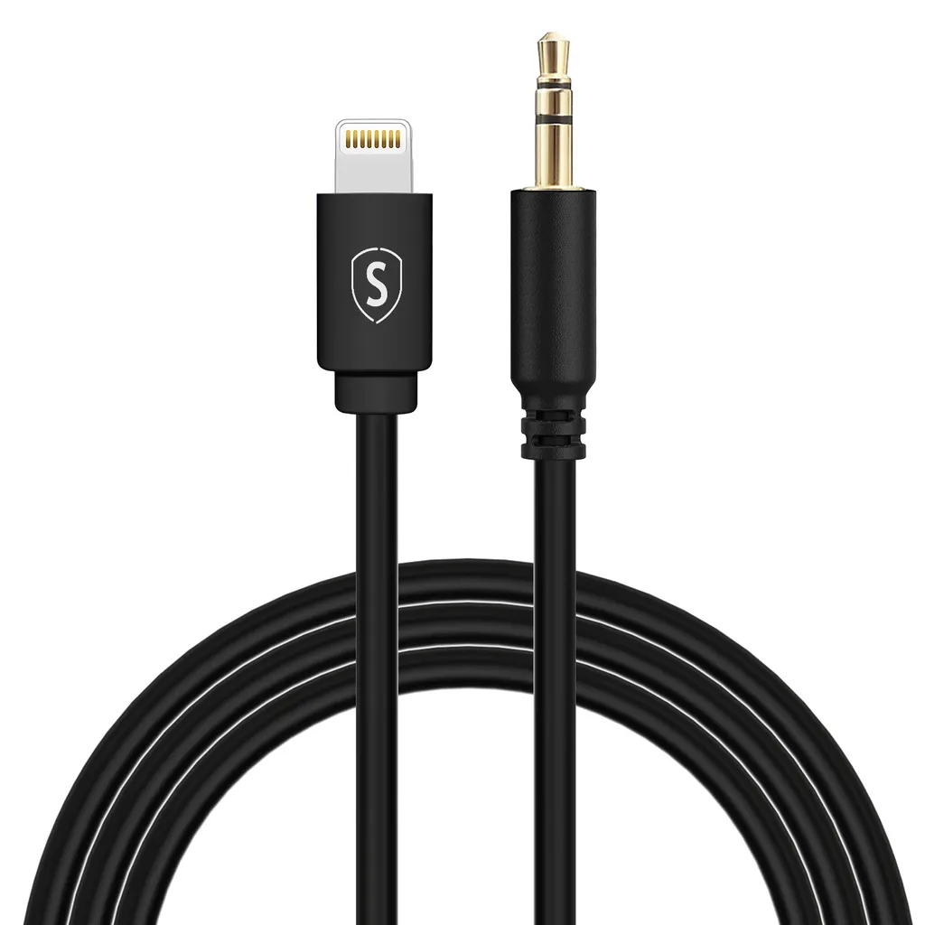 SIGN Lightning til Aux 3,5 mm lydkabel, 1 m – svart v:8243061