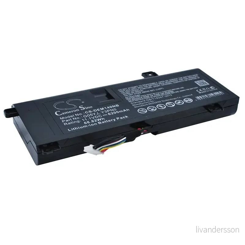 Batteri til Dell P39G, 11.1V, 6200 mAh v:8038280