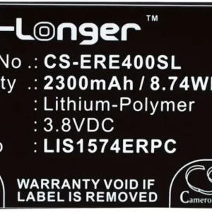 Batteri til Sony Ericsson Xperia E4 Dual, 3.8V, 2300 mAh v:6884441 Batteri til Sony Ericsson Xperia E4 Dual, 3.8V, 2300 mAh v:6884441