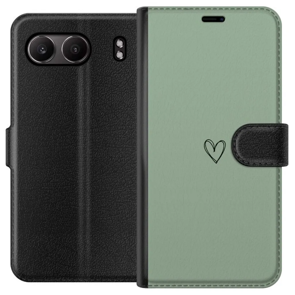 OnePlus Nord 4 Sort Lommebokdeksel Hjärta v:3474382