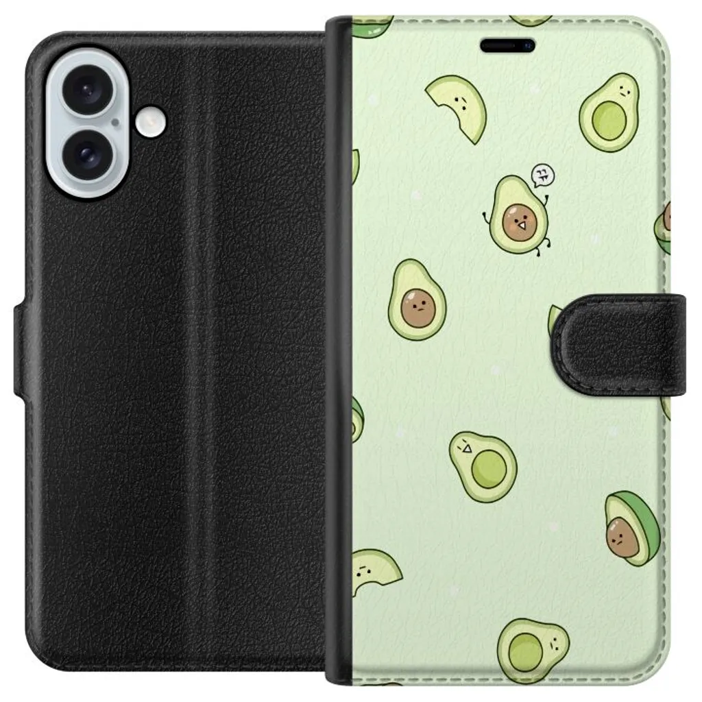 Apple iPhone 16 Plus Sort Lommebokdeksel Avokado v:5734454