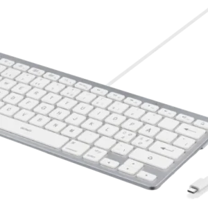 Deltaco USB-C-tastatur for iOS/MacOS, nordisk – hvit/sølv v:4602725