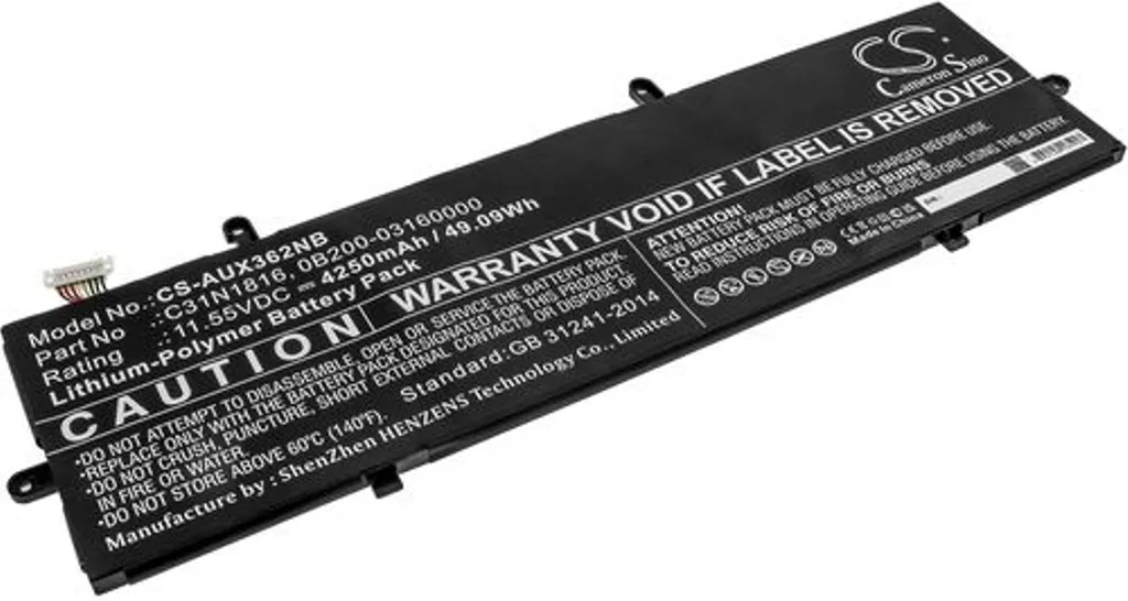 Batteri til Asus ZenBook Flip 13 UX362FA-EL099T, 11.55V, 4250 mAh v:5131069