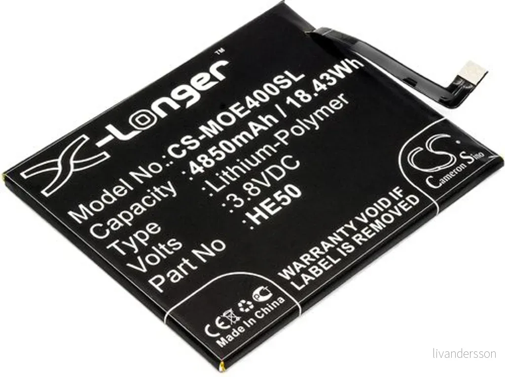 Batteri til Motorola XT1776, 3.8V, 4850 mAh v:1751497