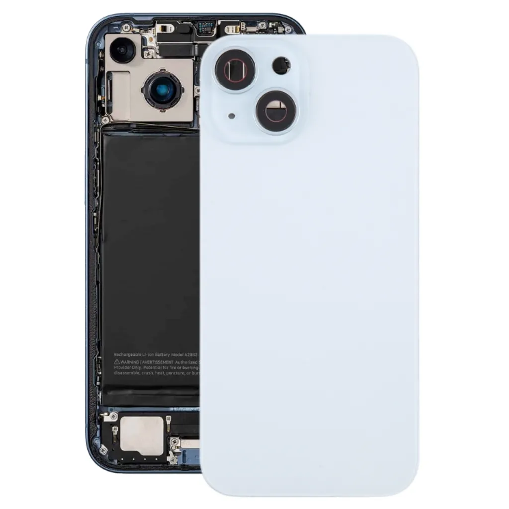 iPhone 15 Plus Bakdeksel med Små Deler (uten logo) – Blå v:1722359