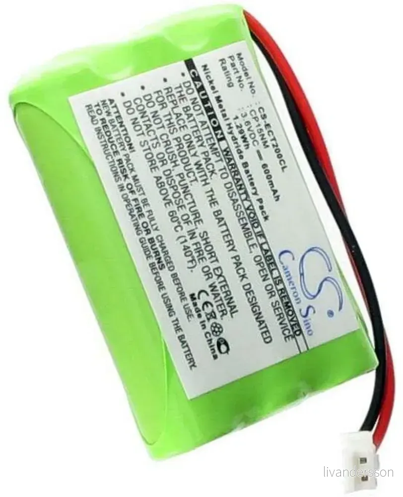 Batteri til Ericsson DECT200, 3,6V, 600 mAh v:1434594
