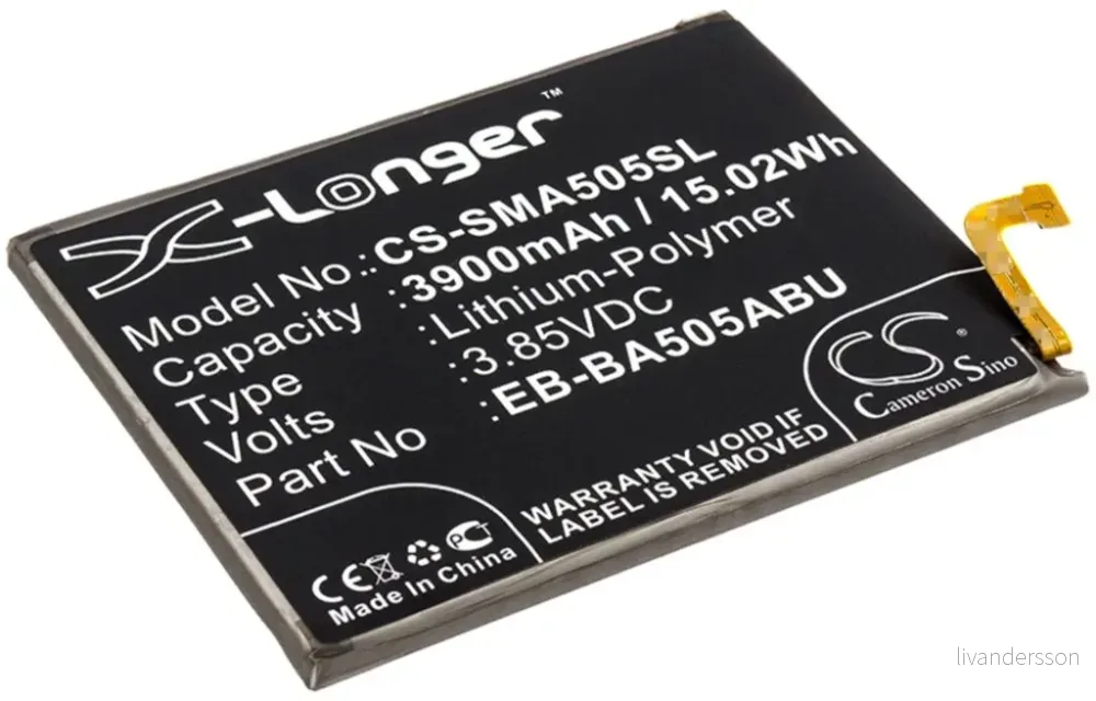 Batteri til Samsung Galaxy A50 2019, 3.85V, 3900 mAh v:9124191