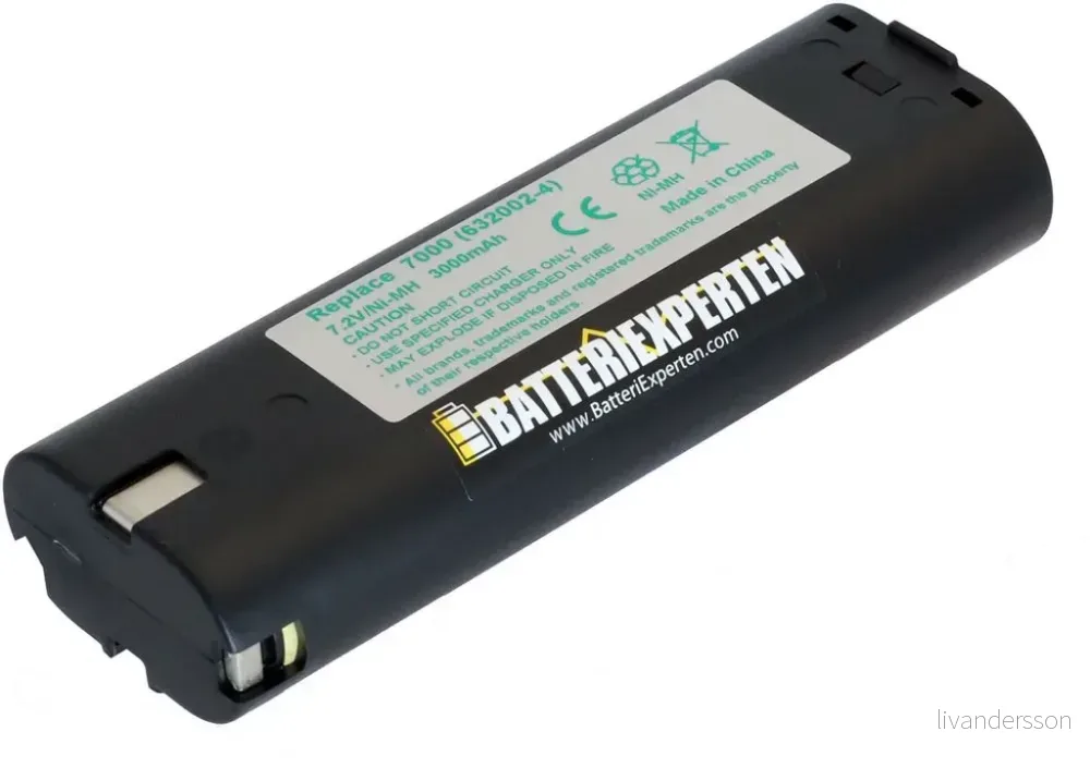 Batteri til 632003-2 for Makita, 7.2V, 3000 mAh v:8077906