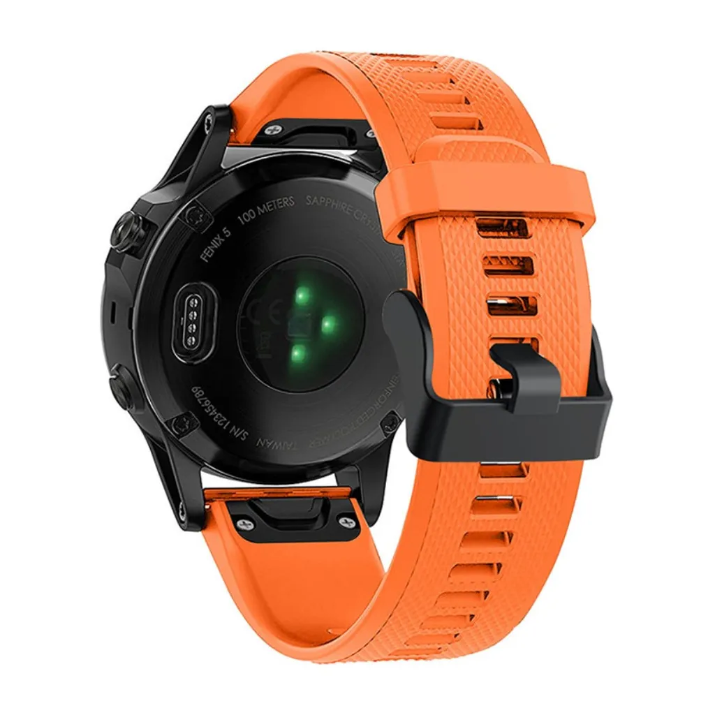 Garmin Fenix 7/6/6 Pro/Forerunner935/945 etc. Klokkereim i silikon – Oransje v:6561423