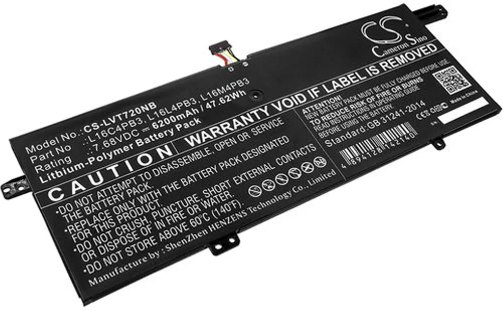 Batteri til Lenovo Ideapad 720S-13IKB, 7.68V, 6200 mAh v:6590701