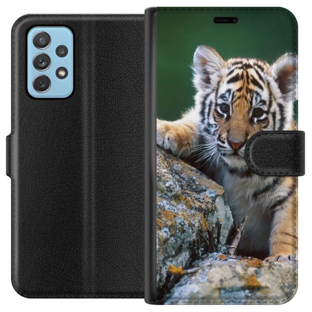 Samsung Galaxy A52 5G Sort Lommebokdeksel Tiger v:9770832