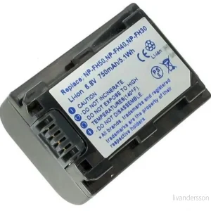Batteri til Sony HDR-UX9E, 6.8V, 750 mAh v:7683016 Batteri til Sony HDR-UX9E, 6.8V, 750 mAh v:7683016