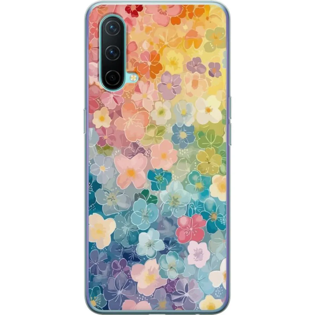 OnePlus Nord CE 5G Gjennomsiktig Telefondeksel Miniatyrblommor v:8450714
